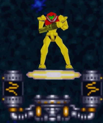 Metroid Dancing In A Platform GIF