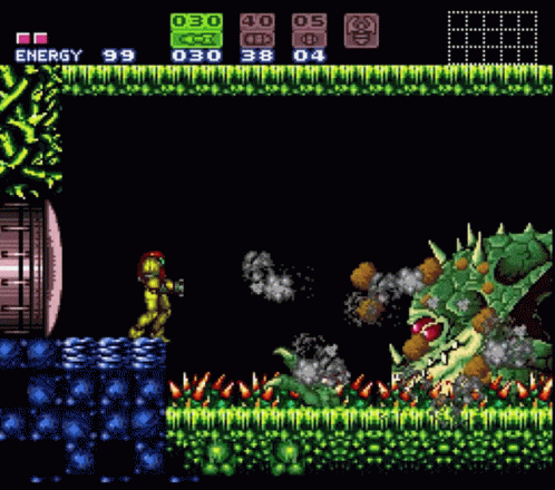 Metroid Draygon Fight GIF