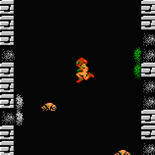Metroid Game Falling Down GIF