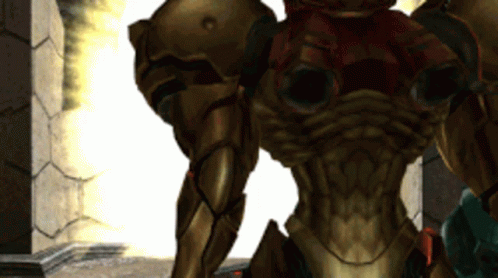 Metroid Walking Out GIF