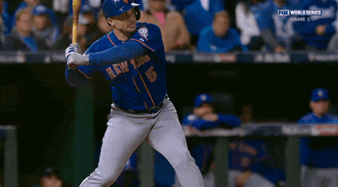 Mets Athlete Slow Motion Baseball Hit GIF