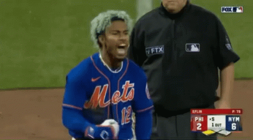 Mets Baseball Player And Referee GIF
