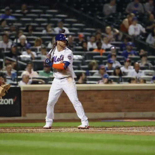 Mets Baseball Player Batting