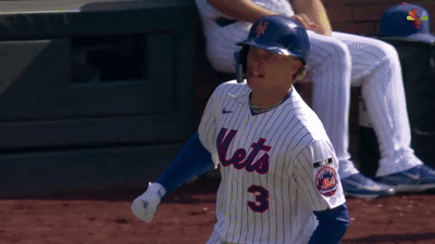 Mets Baseball Player Running
