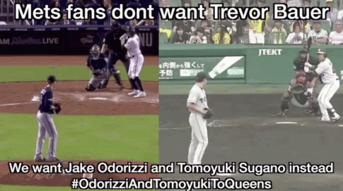 Mets Fans Don't Want Trevor Bauer Want Jake Odorizzi and Tomoyuki Sugano Instead
