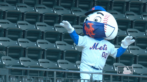Mets Mr Met Mascot Dancing In Arena GIF