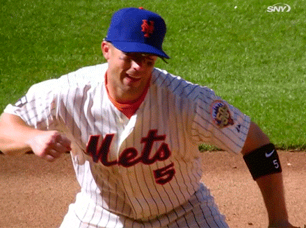 Mets Player David Wright Ecstatic Air Pump GIF