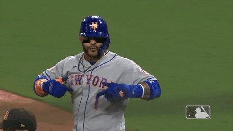 Mets Player Pointing On Jersey Name GIF