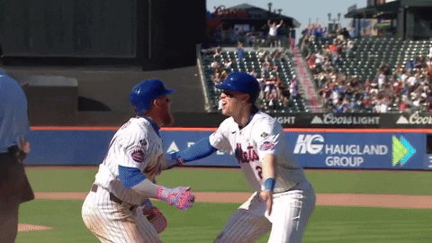 Mets Players Happy Jumping Hug GIF