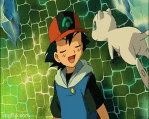 Mew Ash Pikachu GIF