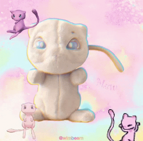 Mew Plushie Toy GIF