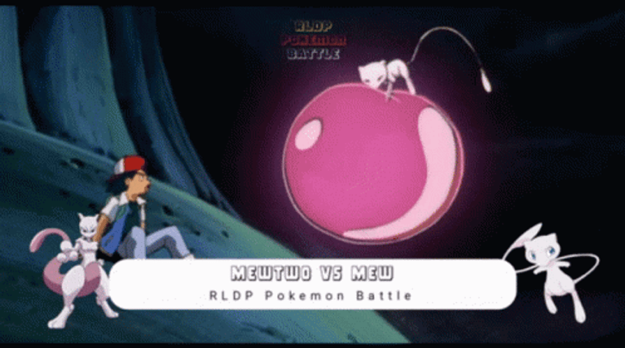 Mew Pokemon Fight Scene GIF