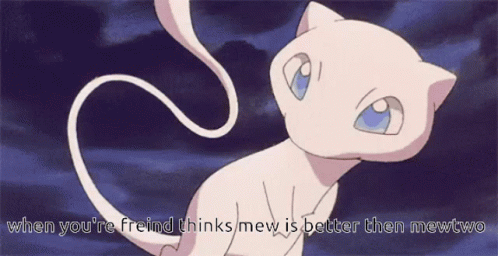 Giggly Pokemon Mewtwo Laughing GIF