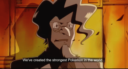 Strong Pokemon Mewtwo Introduced GIF