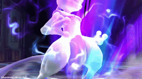 Pokemon Mewtwo Intensifying Power GIF