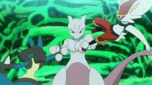 Powerful Mewtwo Tandem Attack GIF