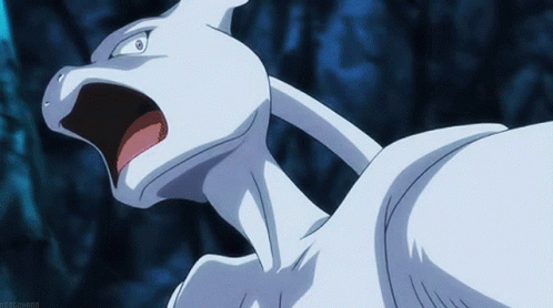 Mad Mewtwo Unleashing Powerful Strike GIF