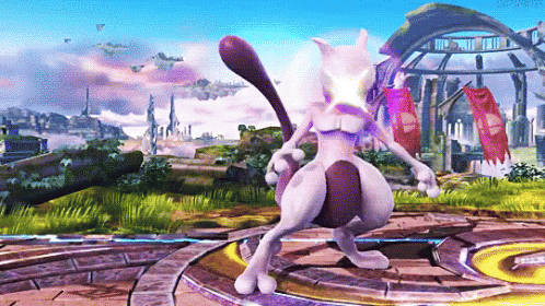 Telekinetic Pokemon Mewtwo Releasing Power GIF