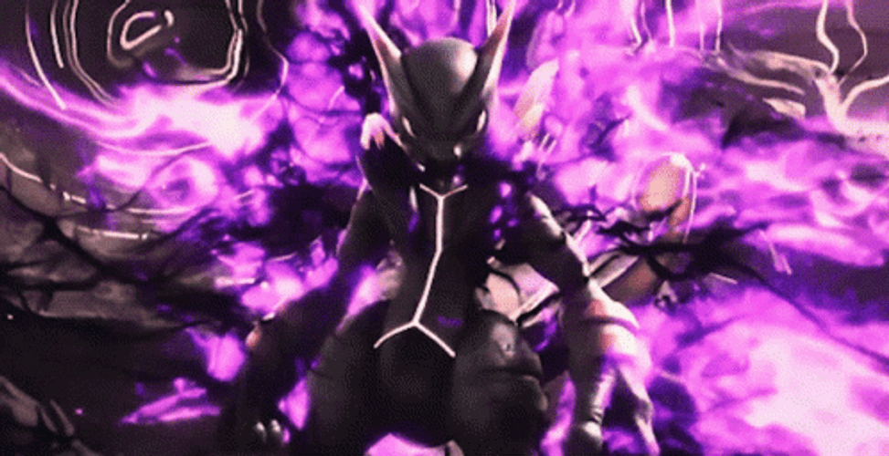Mewtwo Unleashing Dark Powers GIF