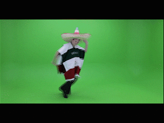 Funny Mexican Dancing In Green Screen GIF