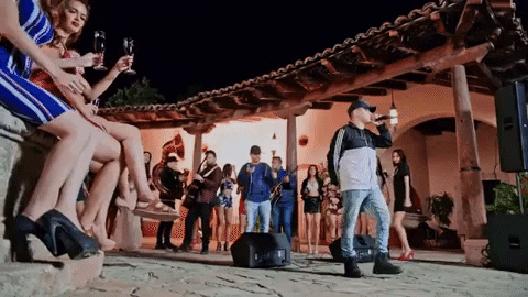 Mexican Rapper Dancing Crowd Behind GIF
