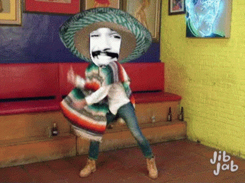 Funny Mexican Dancing Face App GIF