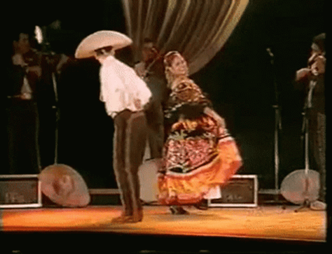 Mexican Dancing Mariarchi Couple GIF