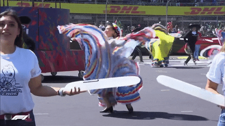 Mexican Dancing On Race Track GIF
