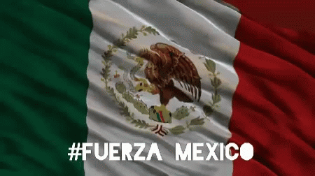 Mexican Flag Waving With Fuerza Mexico