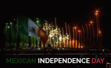Mexican Independence Day Poster With Fireworks
