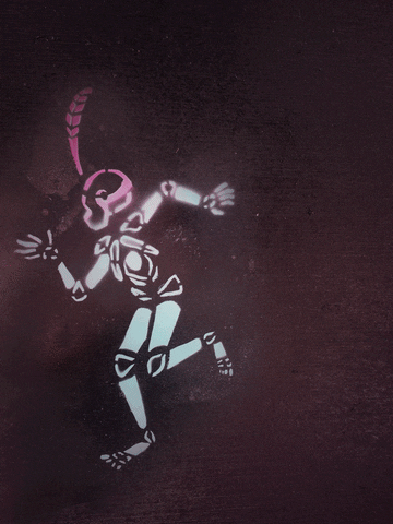 Mexican Skeleton Dance Art GIF
