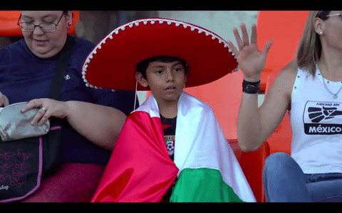 Mexico Kid Wearing Sombrero Soccer Fan GIF