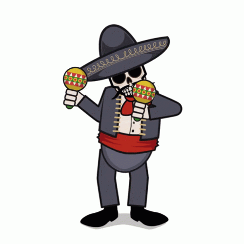Mexico Mariachi Skeleton GIF