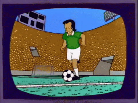 Mexico Soccer Cartoon Player The Simpsons GIF