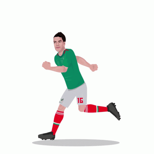 Mexico Soccer Player Hirving Lozano World Cup Animation GIF