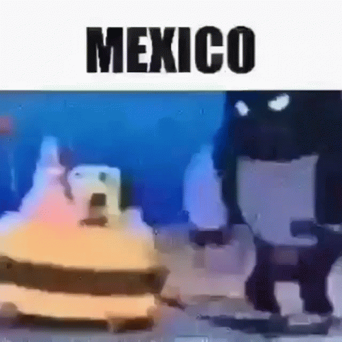 Mexico Word And Hamburger GIF