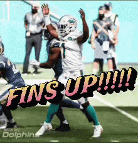 Miami Dolphins Player Getting Tackled GIF