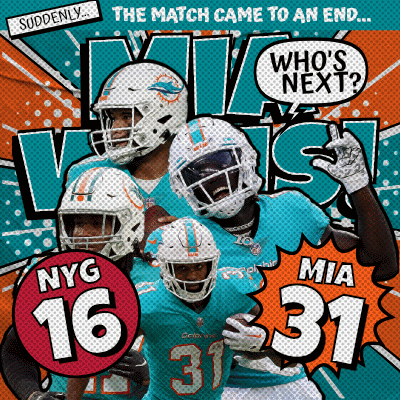 Miami Dolphins Poster The Match Came To An End Who's Next GIF