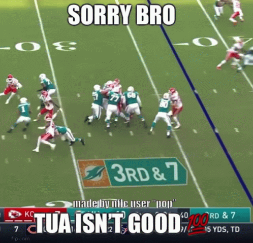 Miami Dolphins Sorry Bro Tua Tagovailoa Isn't Good GIF