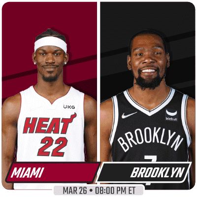 Miami Heat and Brooklyn Nets Players on Poster