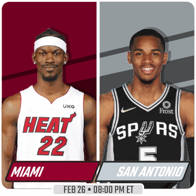 Miami Heat and San Antonio Spurs Basketball Players