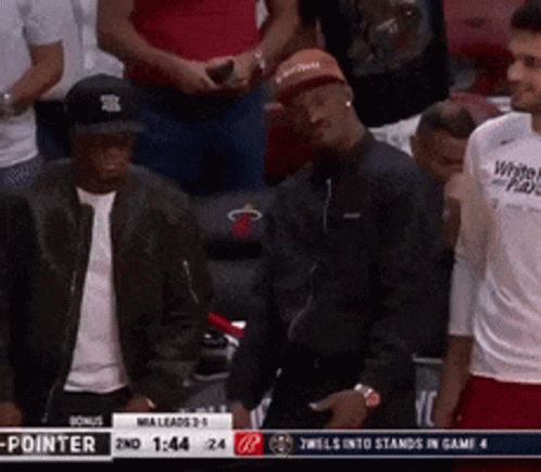 Miami Heat Jimmy Butler At Bench Dancing GIF