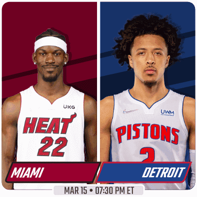 Miami Heat Player And Detroit Pistons Player GIF