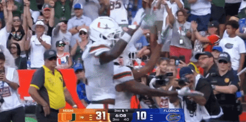 Miami Hurricanes Celebrates Winning GIF
