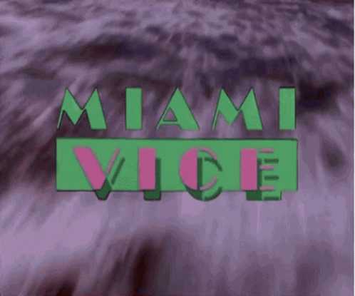 Miami Pink And Green Wordings GIF
