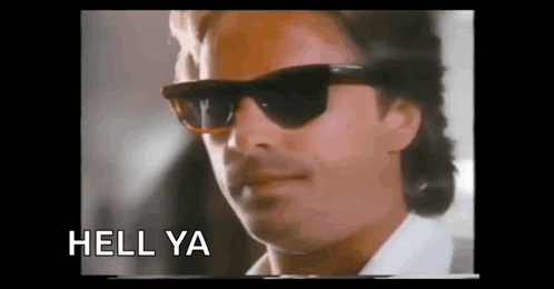 Miami Vice Don Johnson Showing Badge Hell Ya GIF