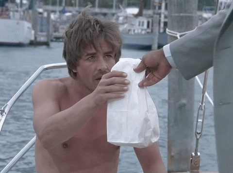 Miami Vice Drunk James Crockett Getting Food GIF