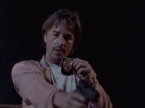 Miami Vice James Crockett Pointing Gun GIF