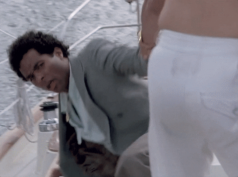 Miami Vice Ricardo Tubbs And James Crockett Fighting GIF