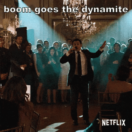 Mic Drop Boom Goes The Dynamite GIF